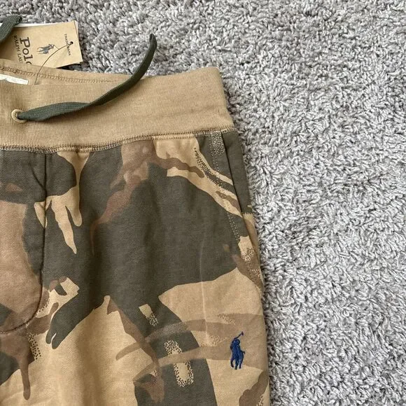 Polo Ralph Lauren Fleece Jogger Pants Denim & Supply Brown Camo Men Size XL NWT
